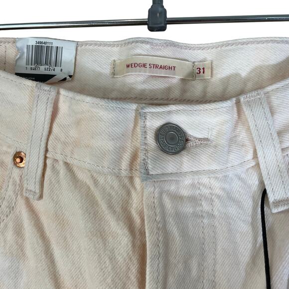 NWT Levi's Premium Women's Wedgie Straight Button Fly Jeans Peach Size 31x28 New - Picture 12 of 12